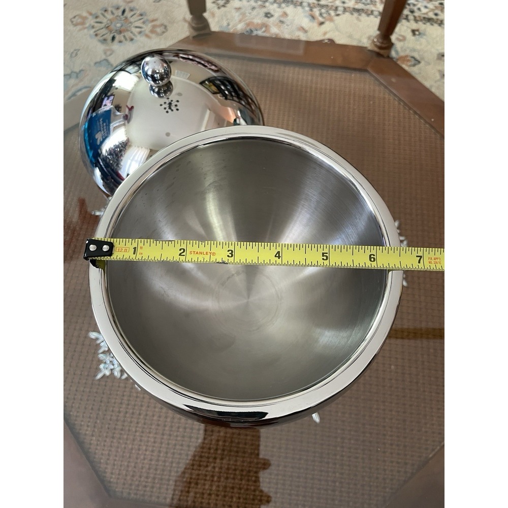 Crate & Barrel Ice Bucket Stainless Steel - Picture 3 of 5